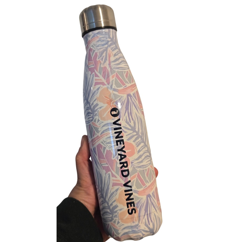 Vineyard Vines Stainless Steel Water Bottle Floral Print‎ Boston Edition